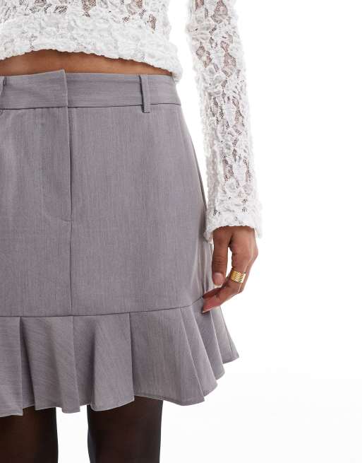 Grey peplum skirt hotsell