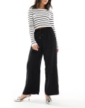 [Miss Selfridge] Miss Selfridge tailored side stripe trackies in black 10 Black