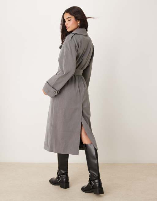 slim fit dress slacks Light Gray Wool Coat, Womens Short Winter Coat 2056 Light Grey / S main image 1
