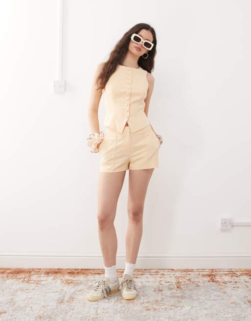 Miss Selfridge tailored vest in buttermilk - part of a set, 2 of 4