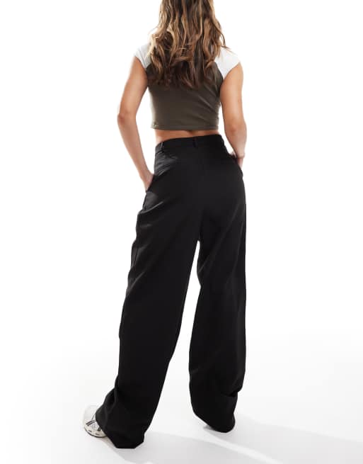 Miss Selfridge tailored wide leg pants in black