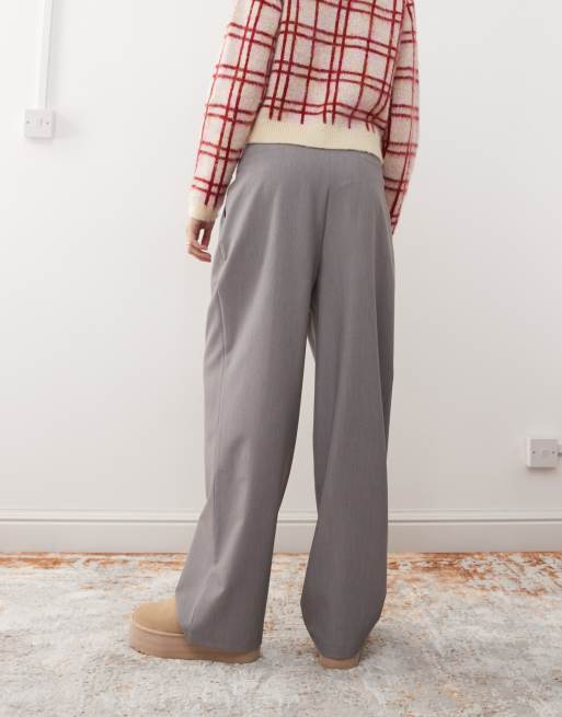 Miss Selfridge tailored wide leg pants in gray, 3 of 5
