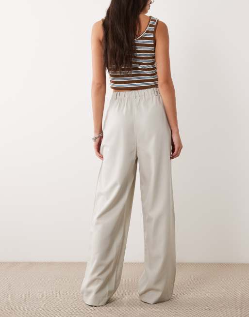 Miss Selfridge tailored wide leg pants in light gray, 5 of 5