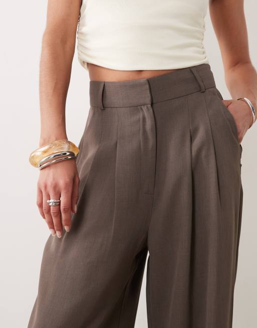 Miss Selfridge tailored wide leg pants in mushroom - part of a set, 5 of 5