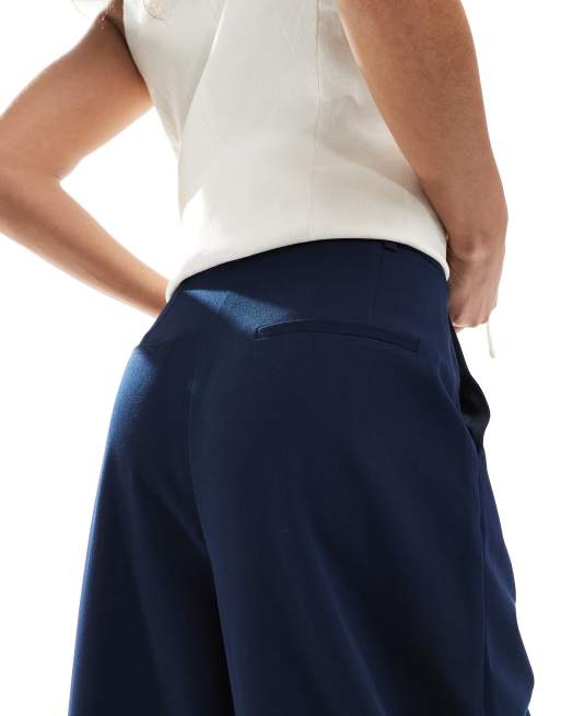 Miss Selfridge tailored wide leg pants in navy