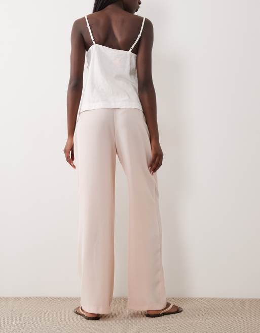 Miss Selfridge tailored wide leg pants in pale pink, 5 of 5