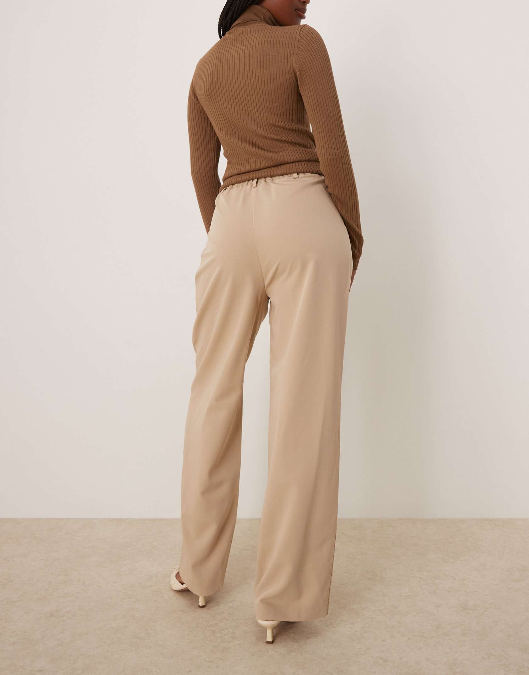 Miss Selfridge tailored wide leg trouser in stone ASOS Price Checker
