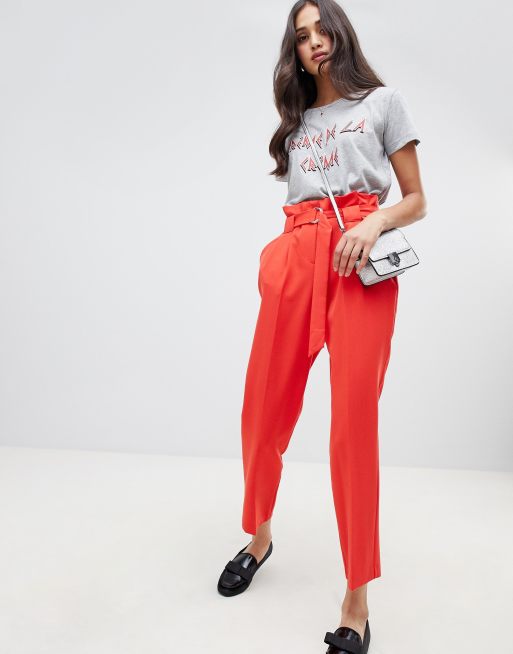 Red paper 2024 bag trousers