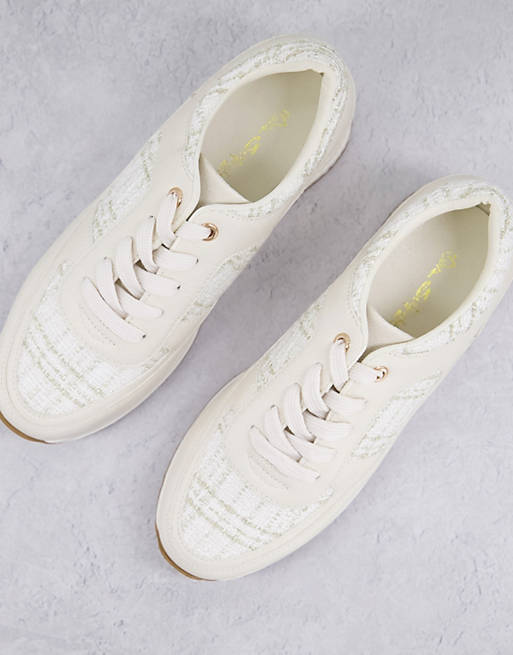 Shoes Trainers/Miss Selfridge tara off white trainer 
