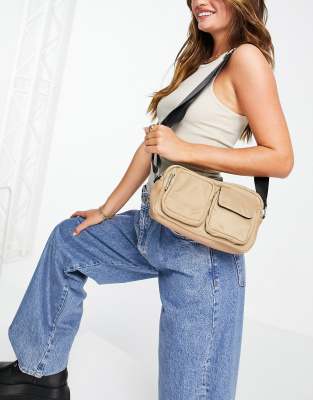 Miss Selfridge taupe utility cross body bag