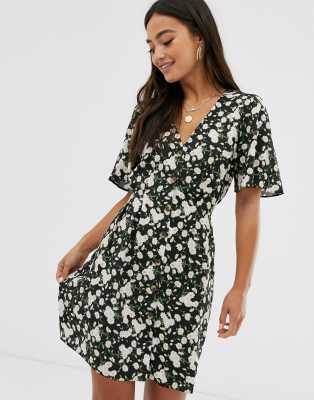 daisy print tea dress