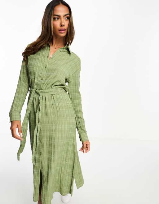 Khaki maxi shirt outlet dress