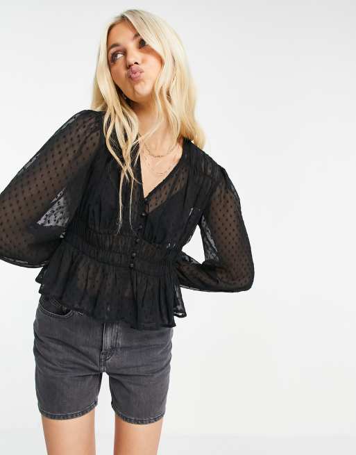 Blusa plumeti negra new arrivals