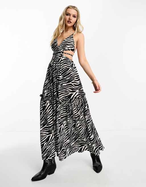 Miss selfridge zebra print dress best sale