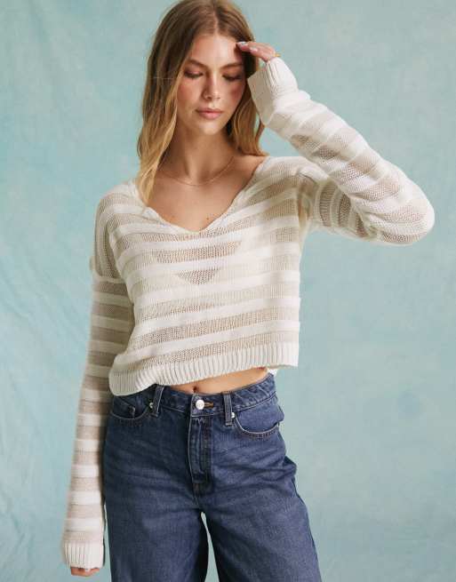 Thin shop cream jumper