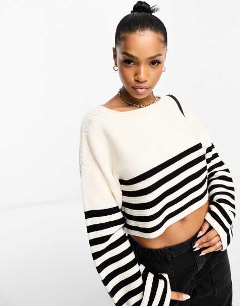 Cropped Jumpers | Black u0026 Cropped Knitted Jumpers | ASOS