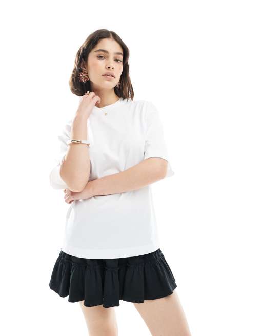 Miss Selfridge tie back tee in white, 3 of 4