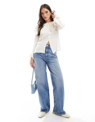 Miss Selfridge Tie Front Cape Blouse