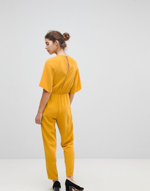 Miss selfridge store yellow jumpsuit