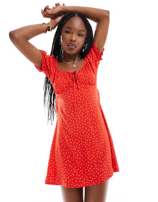 Red polka sales dot tea dress