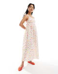 [Miss Selfridge] Miss Selfridge tie shoulder maxi dress in fruit print-Multi 12 Fruit print