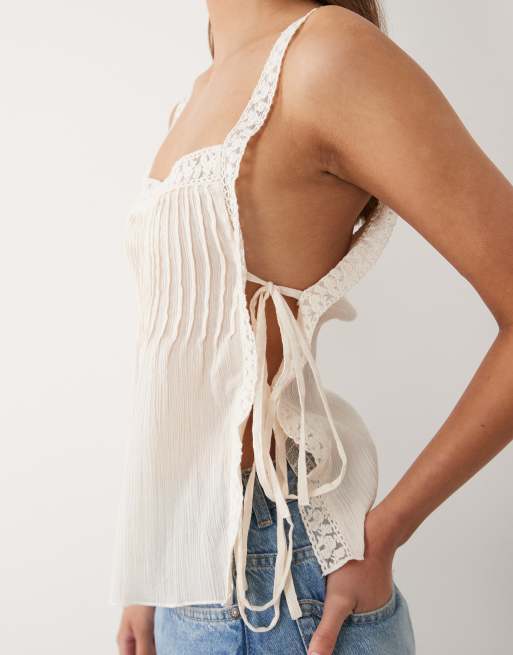 Miss Selfridge tie side cami top, 3 of 4