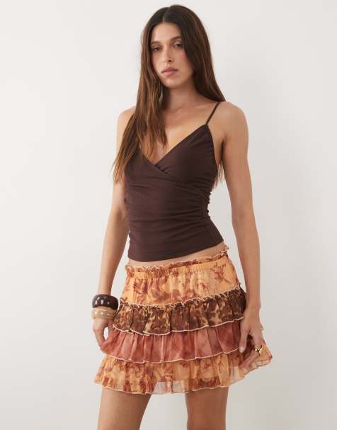 Miss Selfridge tiered mini skirt - view 1