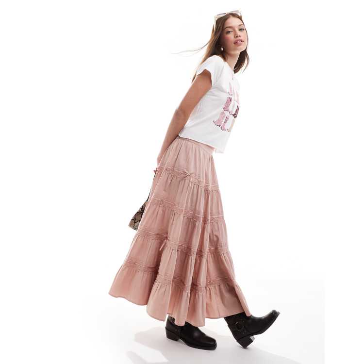 スカート Treaturself ribbon tiered skirt pants Autumn Collection✨ . New Arrival