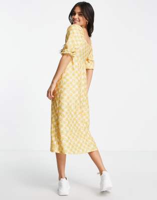 asos gingham floral dress