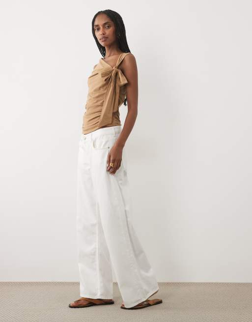 Miss Selfridge top à nouer aux épaules multi-positions camel, 2 de 4