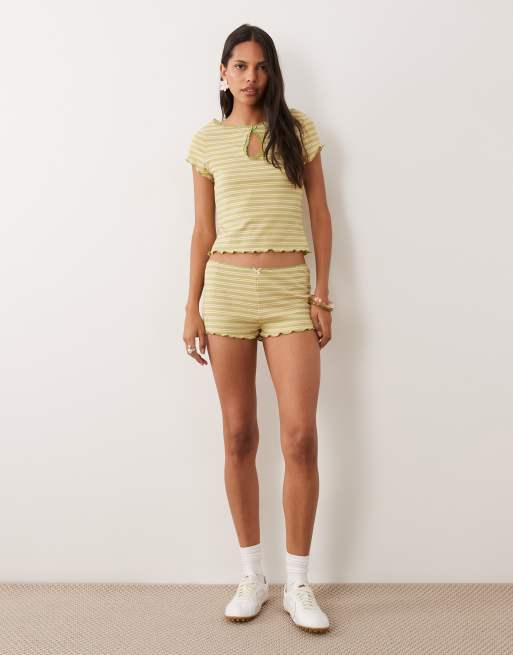 Miss Selfridge - Top a rayas de manga corta con abertura (parte de un conjunto), 4 de 4