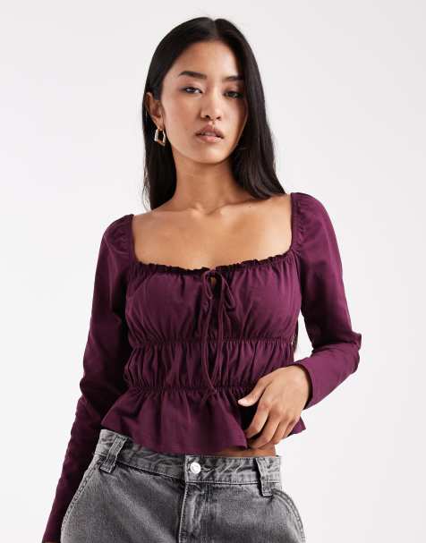 Miss Selfridge - Top à smocks et manches longues - view 1