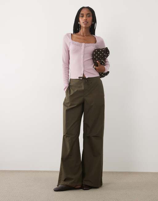 Miss Selfridge - Top boutonné à manches longues - Rose, 2 de 4