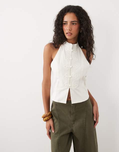 Miss Selfridge - Top entallado con detalle de botones - view 1