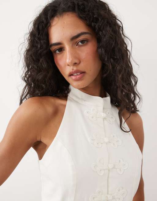 Miss Selfridge - Top entallado con detalle de botones, 3 de 4