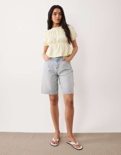Miss Selfridge - Top froncé à basque - Babeurre, 2 de 4