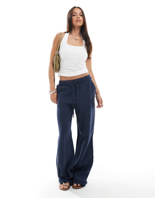 Miss Selfridge - Top morbido al tatto bianco allacciato al collo, 4 di 4