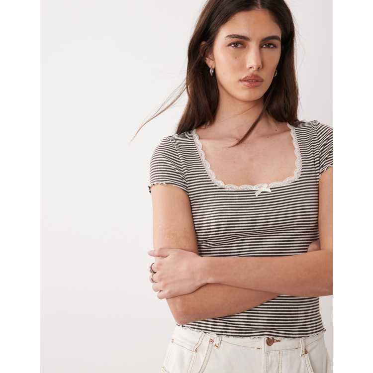 Chemisier Miss Selfridge Crème - Taille 10 UK (8 FR), Manches Bonnet, Nœud - Neuf
