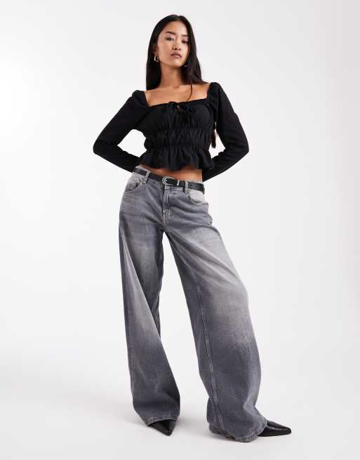 Miss Selfridge – Top w stylu milkmaid z długimi rękawami, 4 z 4