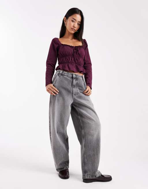 Miss Selfridge – Top w stylu milkmaid z długimi rękawami, 4 z 4
