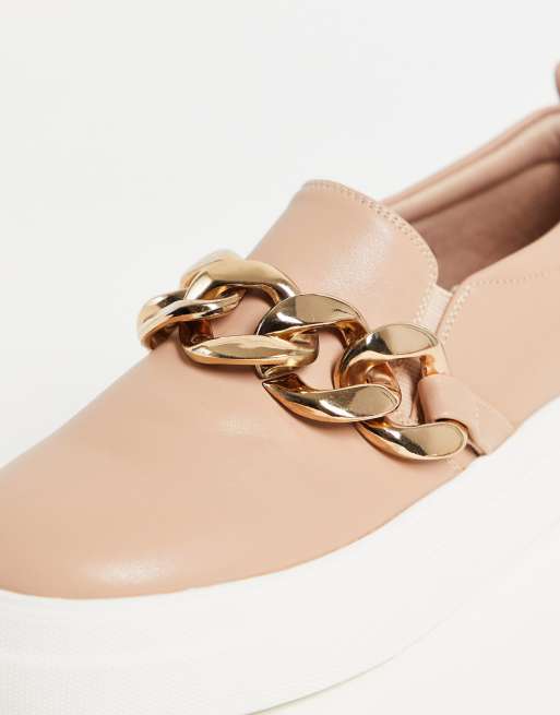 Miss Selfridge - Tori - Sneakers con fibbia nude, 3 di 4