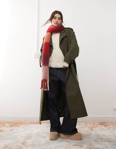 Miss Selfridge - Trench kaki con cintura - view 1