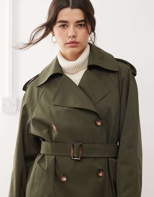 Miss Selfridge – Trencz z paskiem w kolorze khaki, 3 z 4
