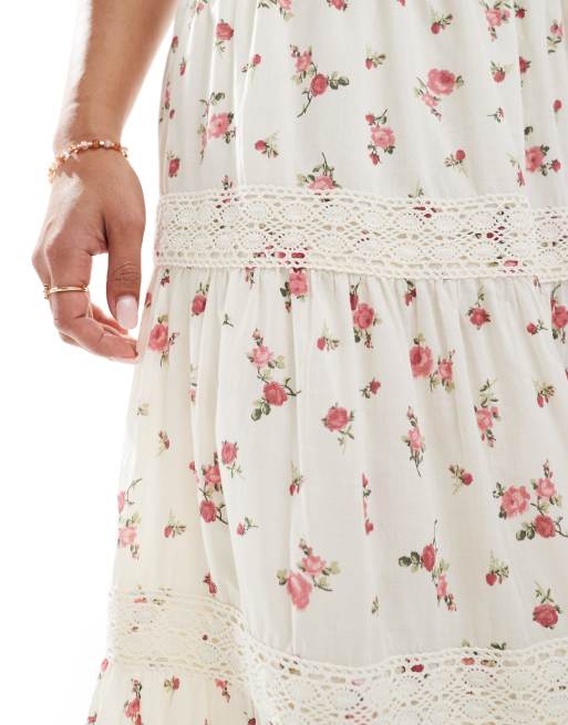 Miss Selfridge trim insert tiered maxi skirt, 4 of 5
