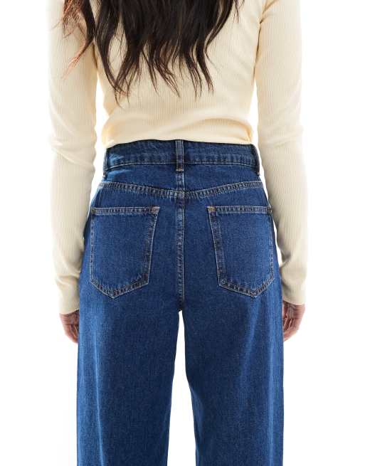 Miss Selfridge turn up hem mid wash straight leg jean, 4 of 5