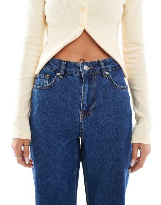 Miss Selfridge turn up hem mid wash straight leg jean, 5 of 5