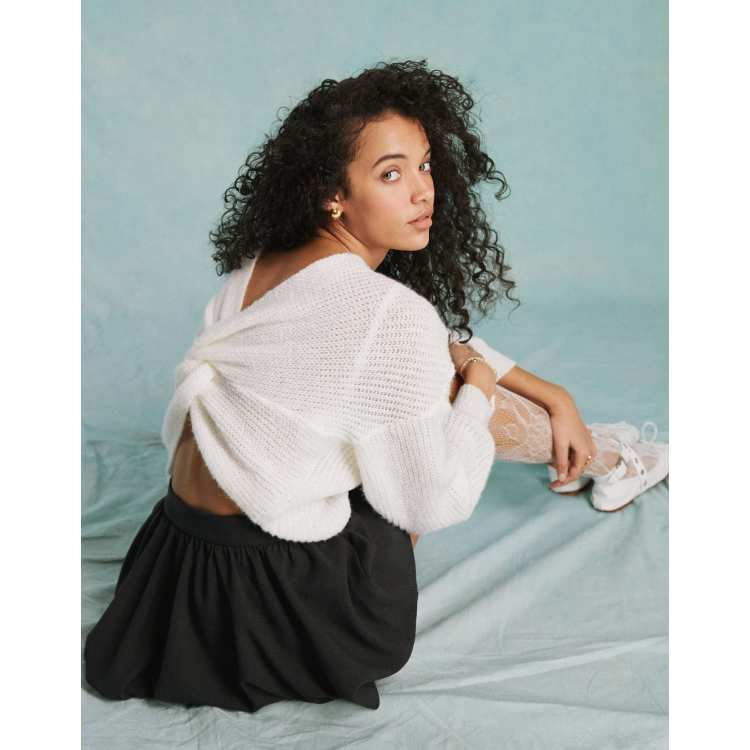 Plus size hotsell twist back sweater