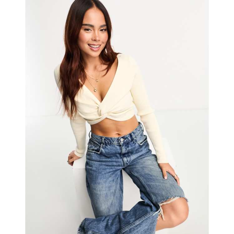 Long sleeve turtle neck ribbed crop top from Premier Glam