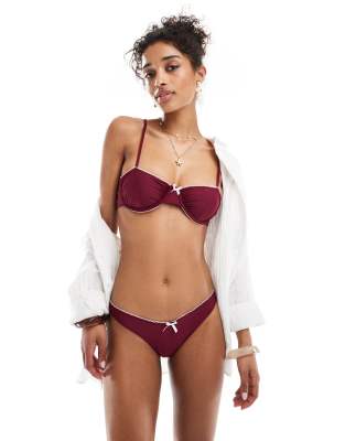 Miss Selfridge V Front Bottoms With Picot Trim