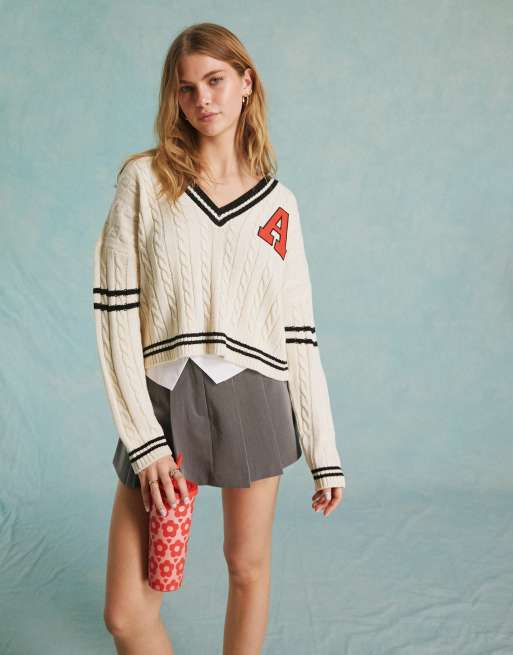 Varsity knit outlet sweater